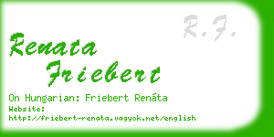 renata friebert business card